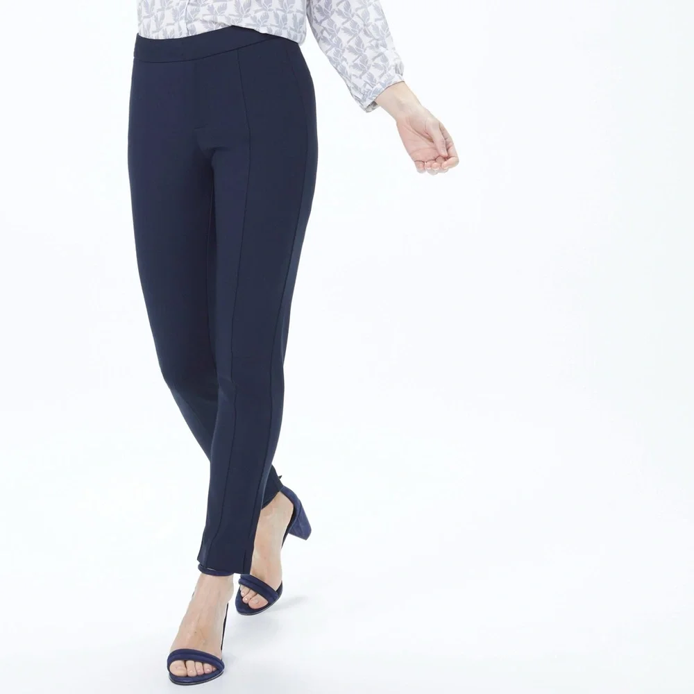 NYDJ Betty Ankle Pants Sz 2‎ Ponte Knit Navy